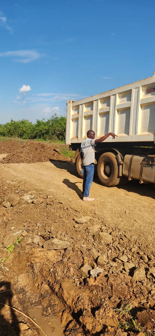 Road maintenance project site in Migori County