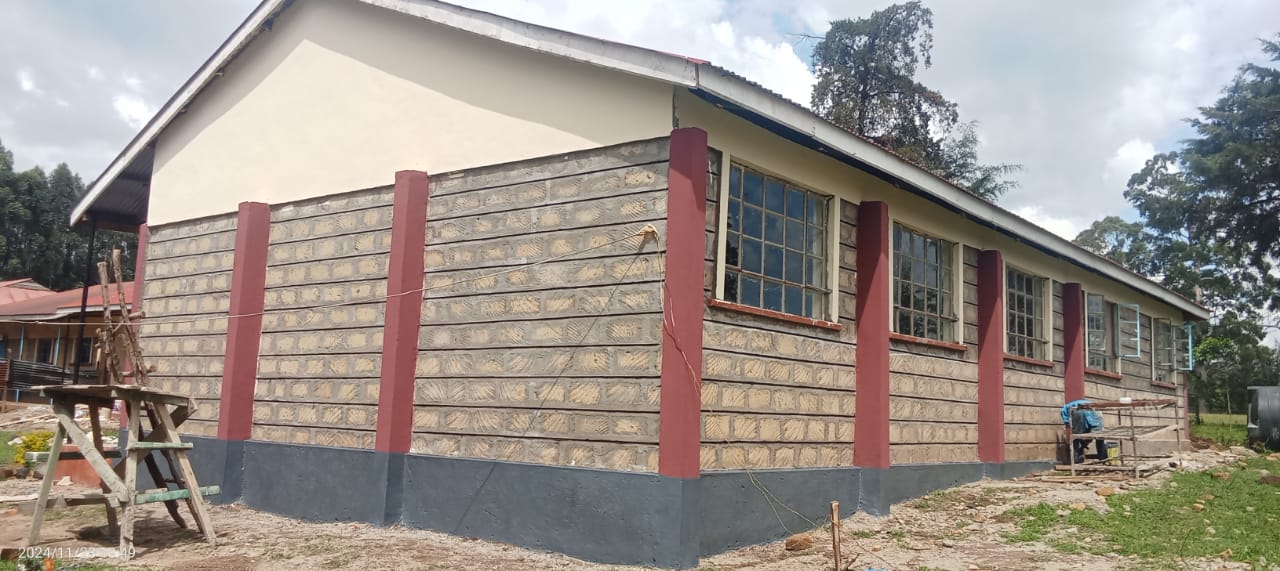 View of the school construction project