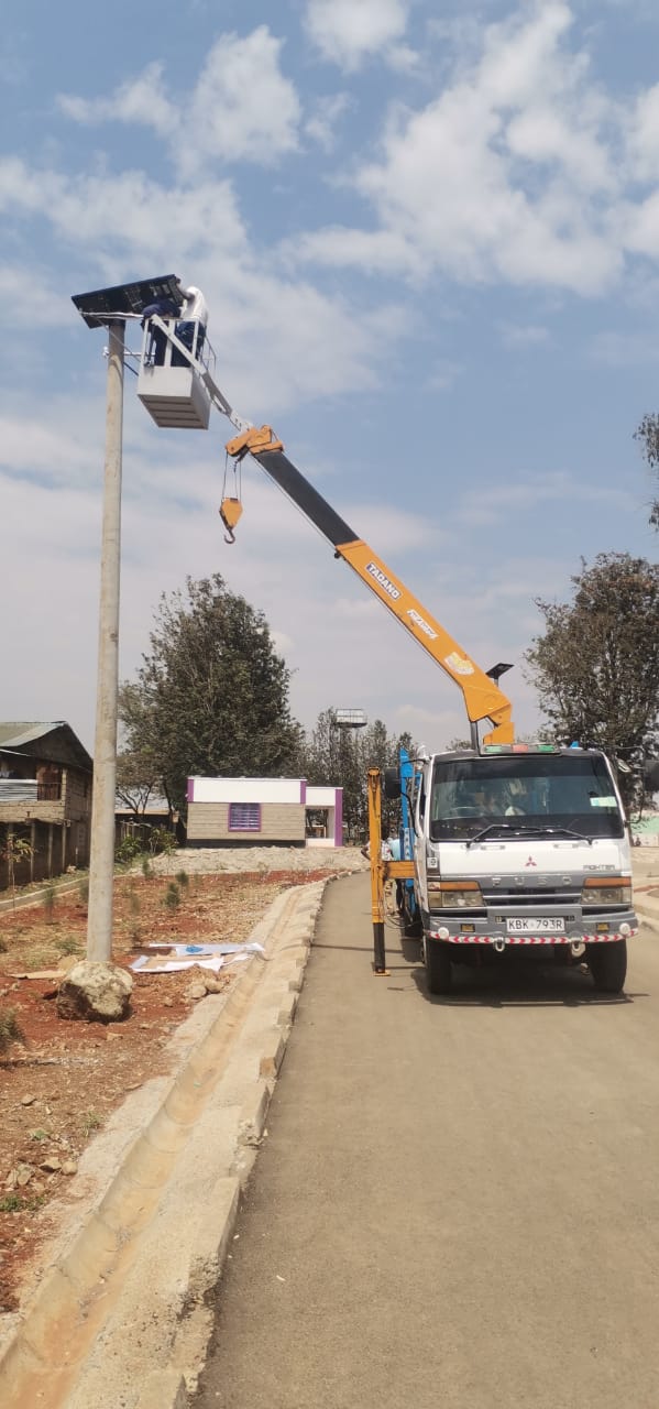 Solar street-lighting infrastructure in Kibera, Nairobi
